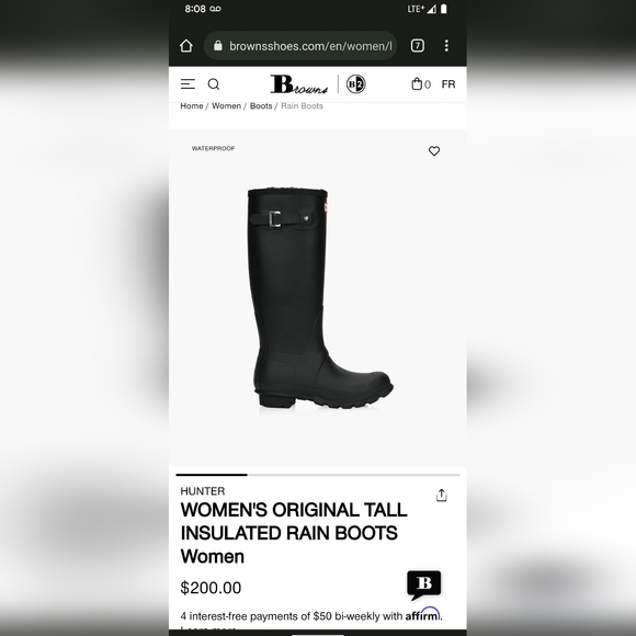 BRAND NEW Insulated Hunter Boots - Picture 2 of 2